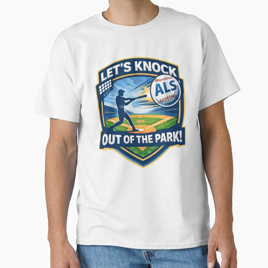 Lets Knock Out Als Baseball Awareness T-Shirt - Custom Art Print Unisex - T-Shirt, Sweatshirt, Hoodie