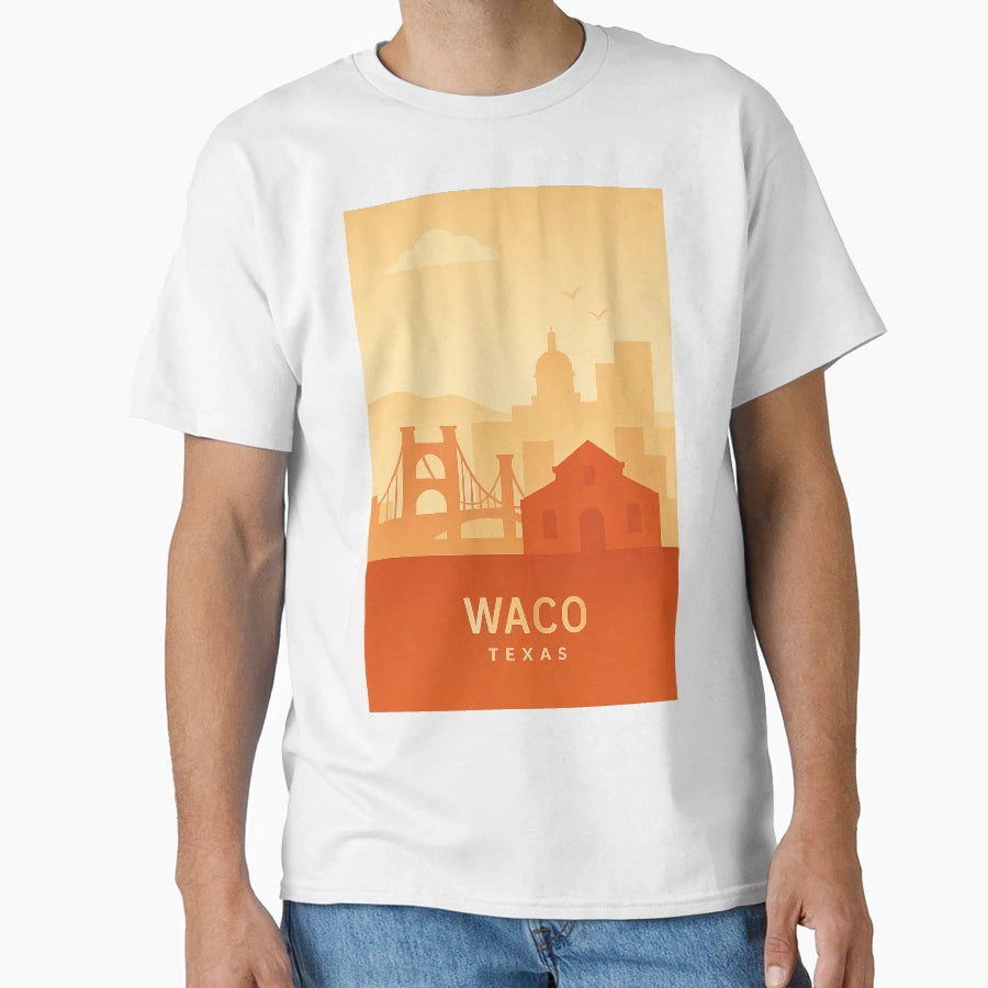 Waco Texas Travel T-Shirt - Fun Novelty Design Men Women - T-Shirt, Sweatshirt, Hoodie