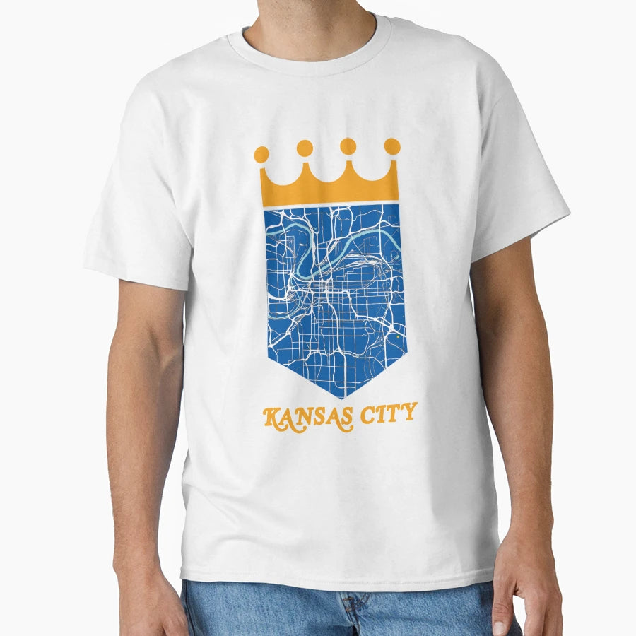 Kansas City Crown Map T-Shirt - Graphic Print Men Women - T-Shirt, Sweatshirt, Hoodie