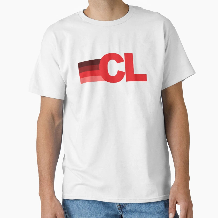 Cl Red Multi Stripe T-Shirt - Minimalist Print for Adults - T-Shirt, Sweatshirt, Hoodie