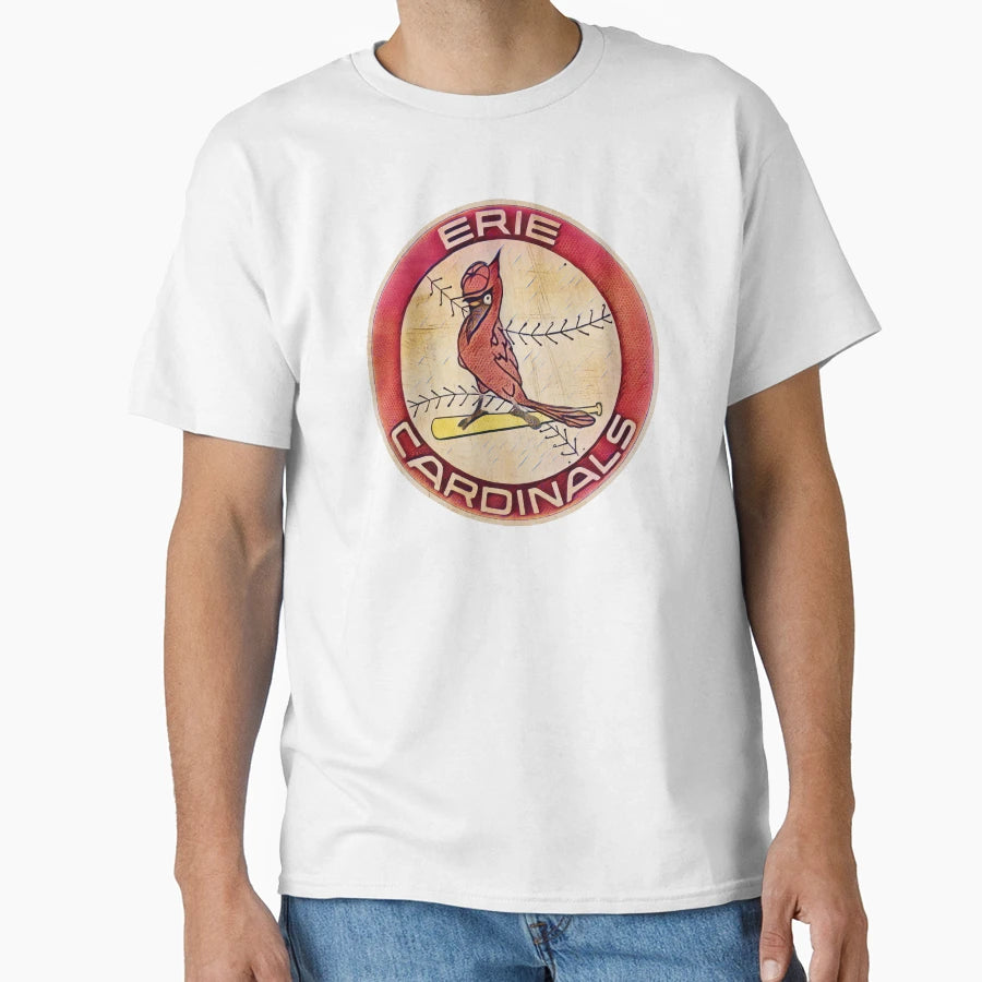 Erie Cardinals Baseball T-Shirt - Minimalist Print for Adults - T-Shirt, Sweatshirt, Hoodie