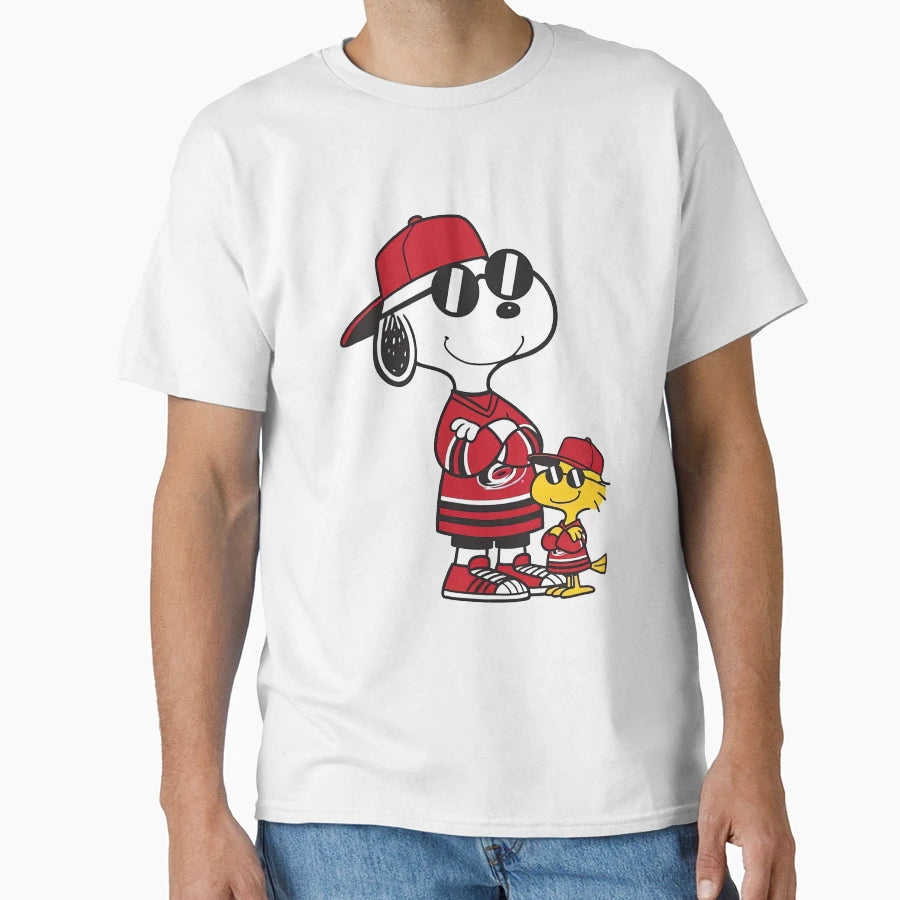Snoopy Carolina Hurricanes T-Shirt - Minimalist Print for Adults - T-Shirt, Sweatshirt, Hoodie