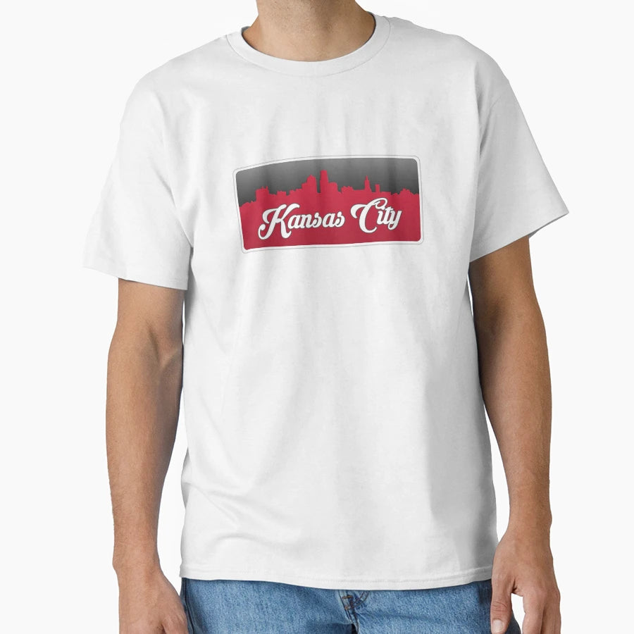 Kansas City Football Skyline T-Shirt - Trendy Graphic Men Women - T-Shirt, Sweatshirt, Hoodie