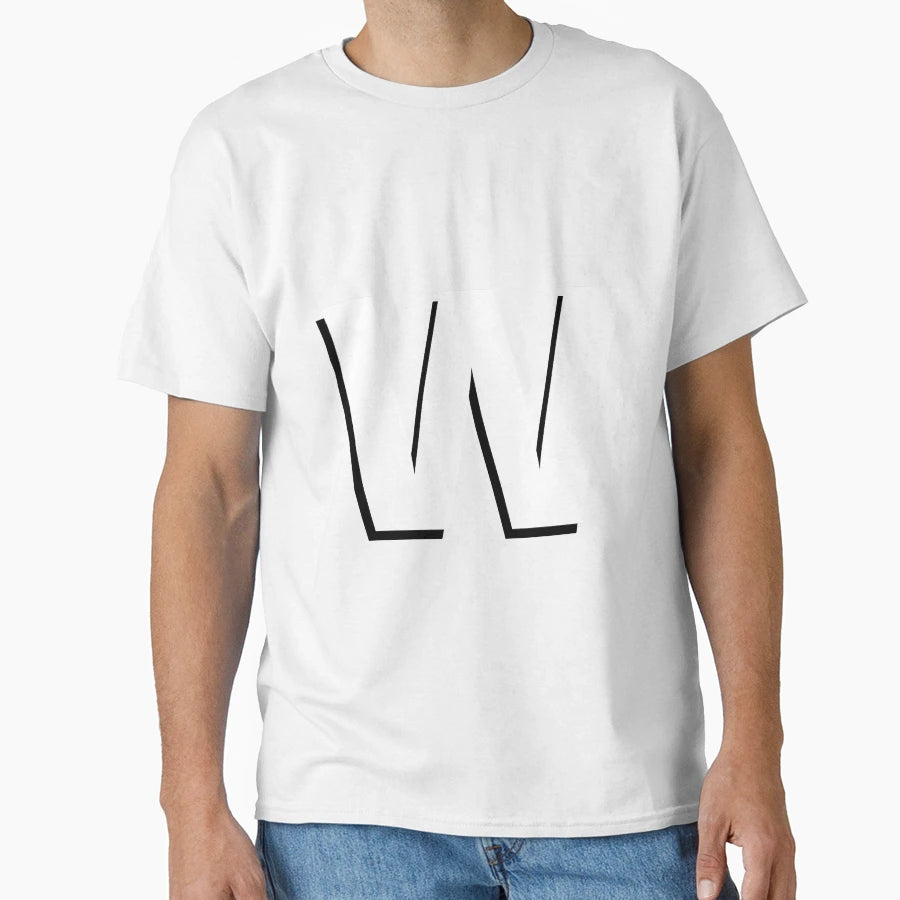 Initial Letter W Personalised Sports T-Shirt - Aesthetic Graphic Men Women - T-Shirt, Sweatshirt, Hoodie