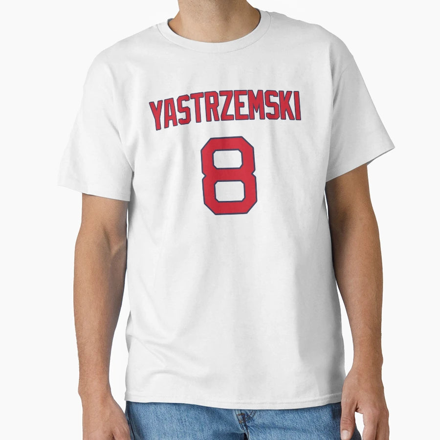 Carl Yastrzemski 8 Red Sox T-Shirt - Fun Novelty Design for Adults - T-Shirt, Sweatshirt, Hoodie