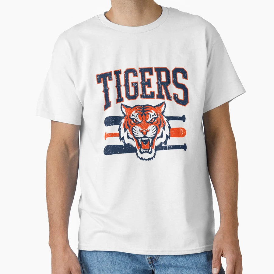 Tigers Throwback Gift Gift T-Shirt - Casual Everyday Wear Unisex - T-Shirt, Sweatshirt, Hoodie