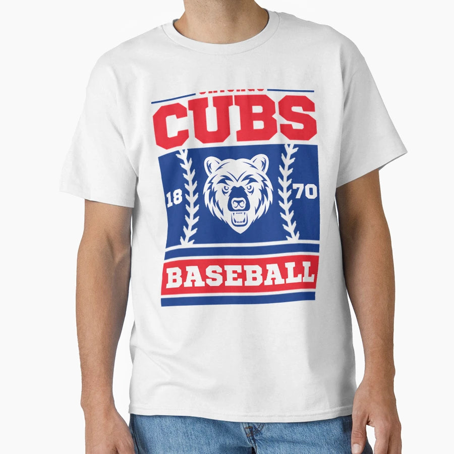 Chicago Cubs 1870 Baseball Varsity T-Shirt - Fun Novelty Design Unisex - T-Shirt, Sweatshirt, Hoodie