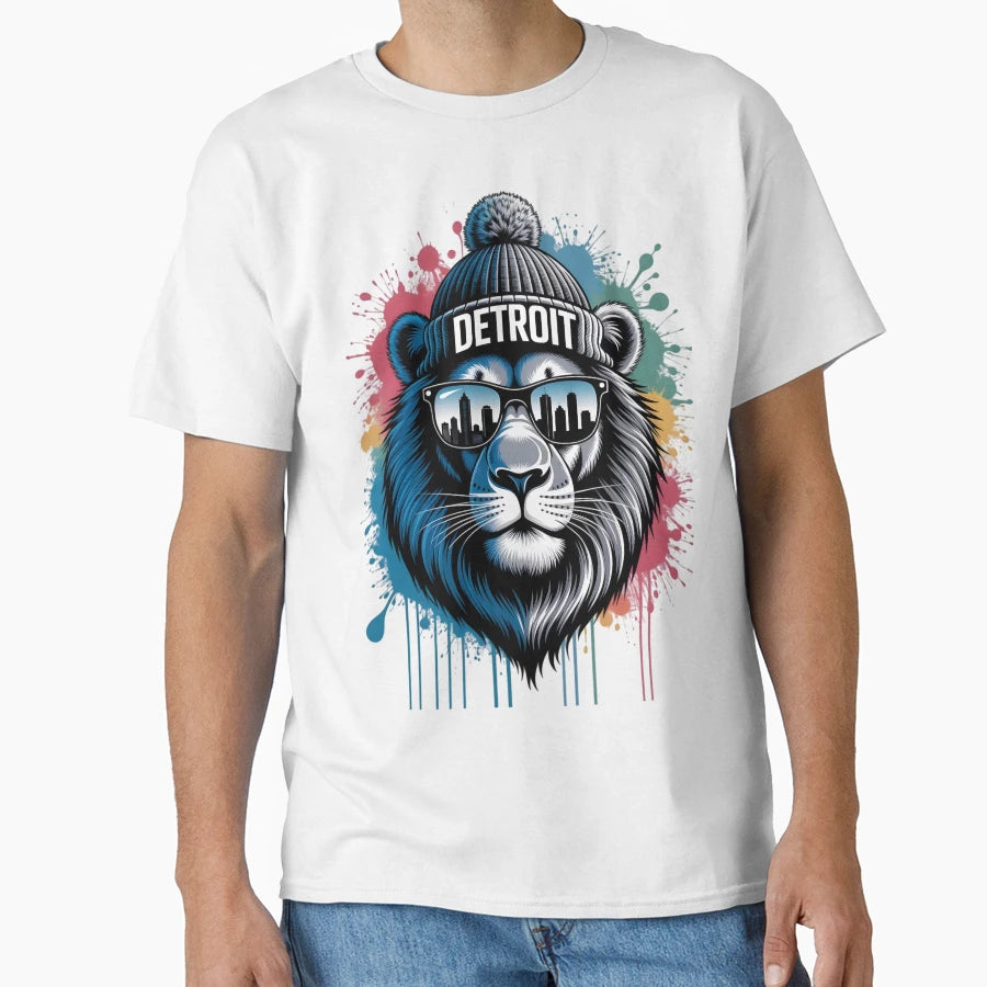Detroit Lion T-Shirt - Trendy Graphic Men Women - T-Shirt, Sweatshirt, Hoodie