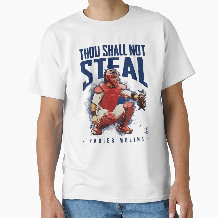 Yadier Molina Thou Shall Not Steal T-Shirt - Graphic Print for Adults - T-Shirt, Sweatshirt, Hoodie