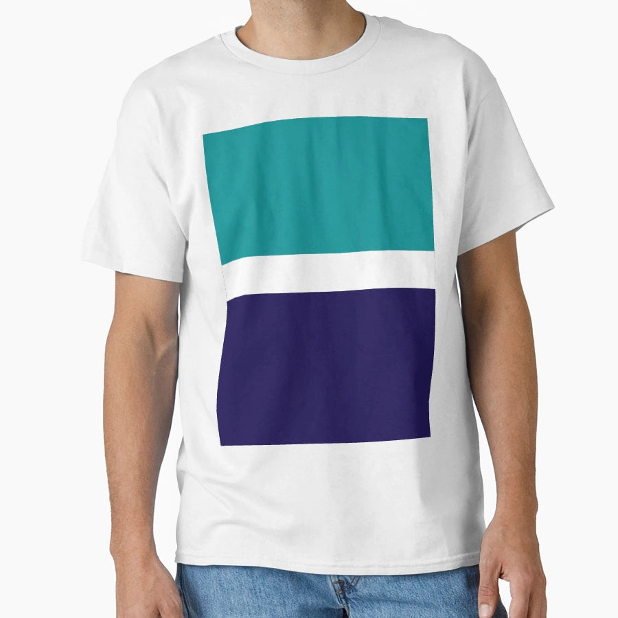 Teal White Navy Blue Plain Color T-Shirt - Streetwear Style for Adults - T-Shirt, Sweatshirt, Hoodie