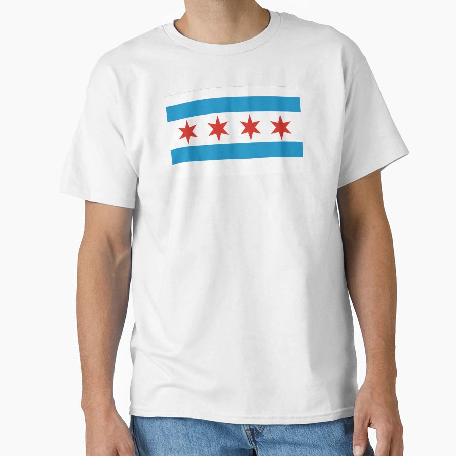 Chicago Flag T-Shirt - Trendy Graphic for Adults - T-Shirt, Sweatshirt, Hoodie
