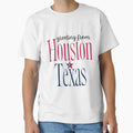 Greeting From Houston Texas Art T-Shirt - Novelty Apparel for Adults - T-Shirt, Sweatshirt, Hoodie