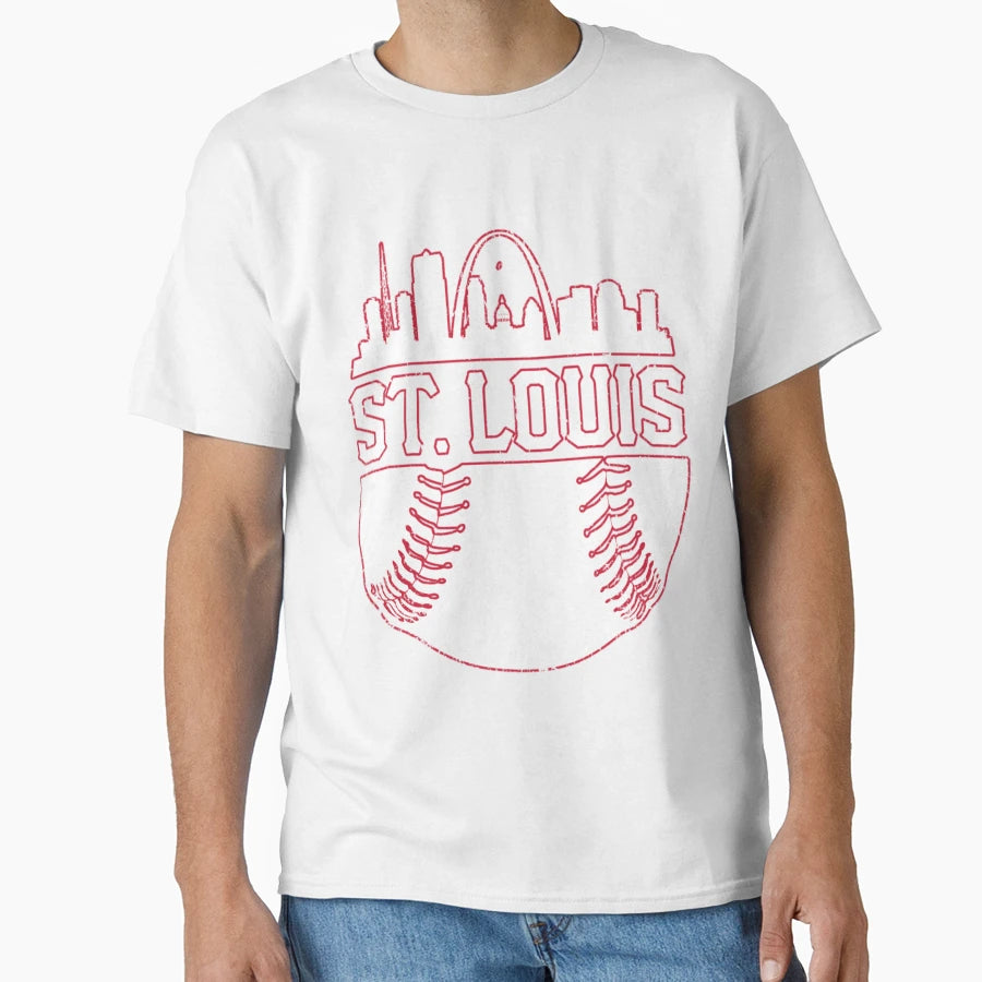 St Louis Skyline Cardinal T-Shirt - Streetwear Style Unisex - T-Shirt, Sweatshirt, Hoodie