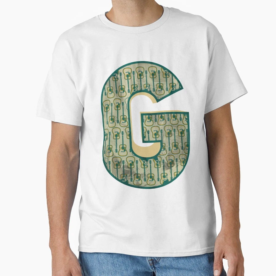 Guitar Letter T-Shirt - Novelty Apparel for Adults - T-Shirt, Sweatshirt, Hoodie