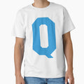 Alphabet Blue Q Sports Letter Q T-Shirt - Custom Art Print Unisex - T-Shirt, Sweatshirt, Hoodie