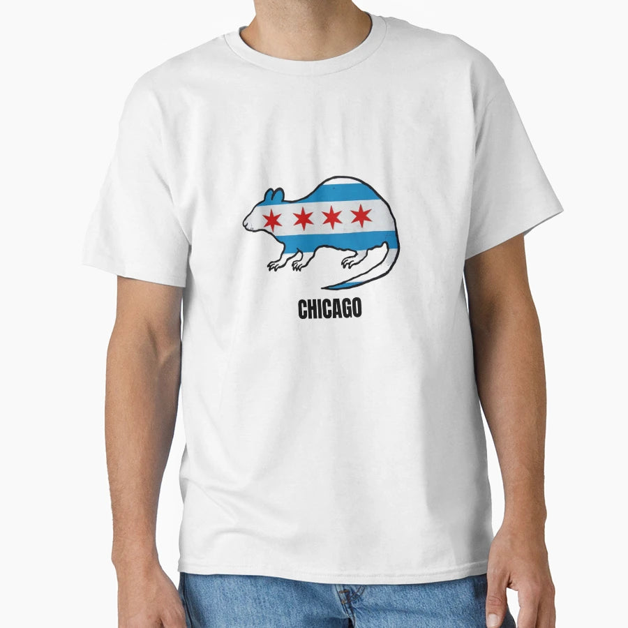 Iconic Chicago Rat Hole Chicago Flag T-Shirt - Novelty Apparel for Adults - T-Shirt, Sweatshirt, Hoodie