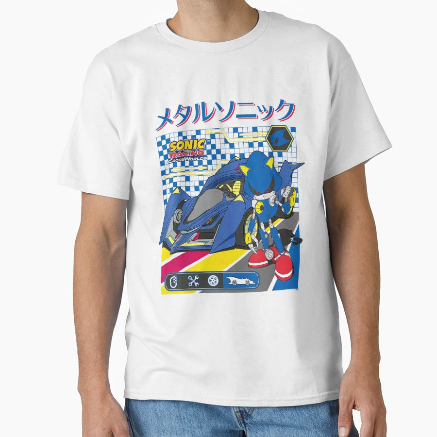 Sonic Hedgehog Sonic Racing Crossworlds T-Shirt - Graphic Print Men Women - T-Shirt, Sweatshirt, Hoodie