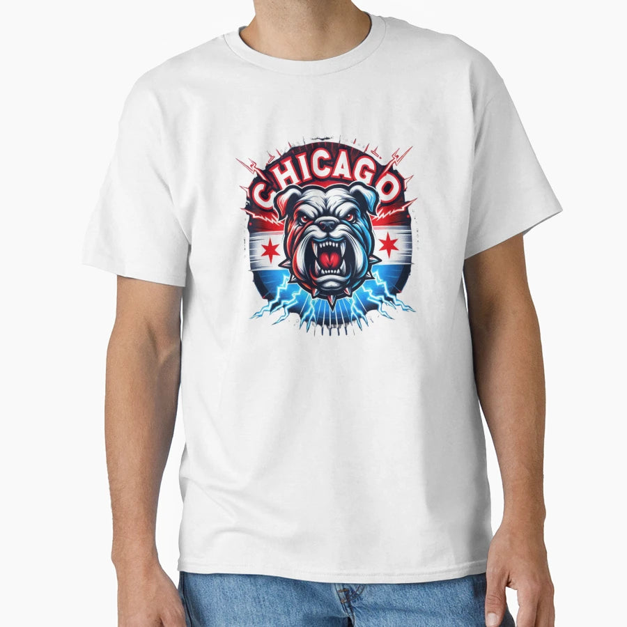 Chicago Bulldog Variant 1 T-Shirt - Trendy Graphic Men Women - T-Shirt, Sweatshirt, Hoodie
