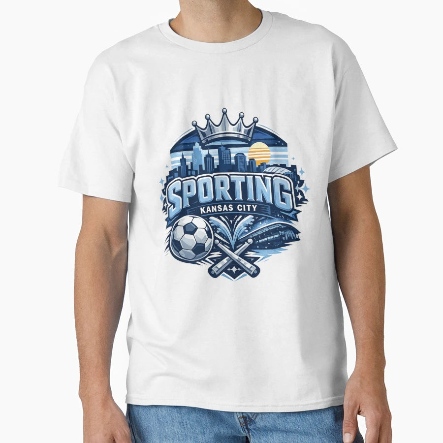 Kansas City Soccer Skyline T-Shirt - Fun Novelty Design for Adults - T-Shirt, Sweatshirt, Hoodie