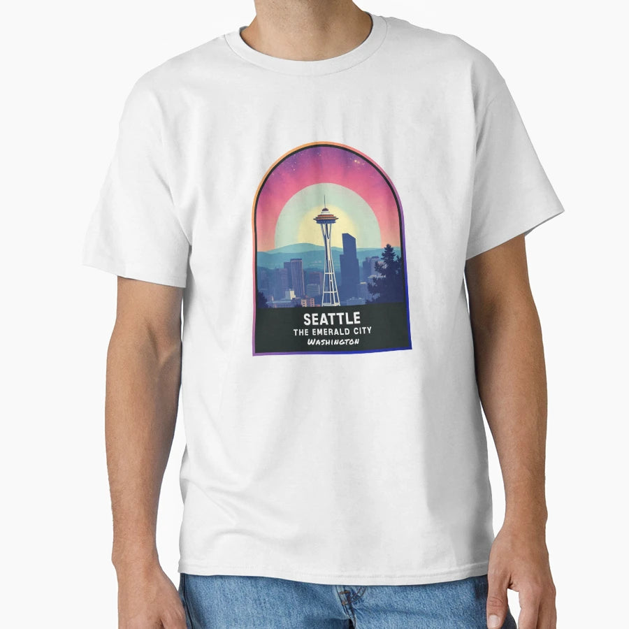 Seattle Washington United States City T-Shirt - Graphic Print Unisex - T-Shirt, Sweatshirt, Hoodie
