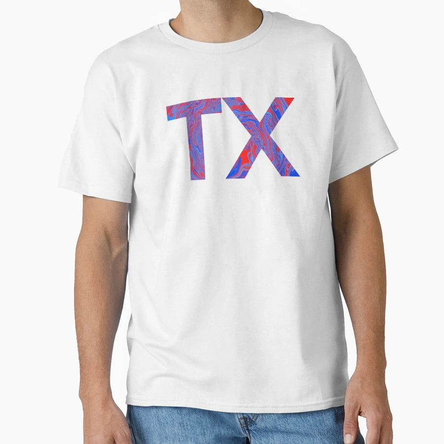 Red And Blue Tx T-Shirt - Custom Art Print Men Women - T-Shirt, Sweatshirt, Hoodie