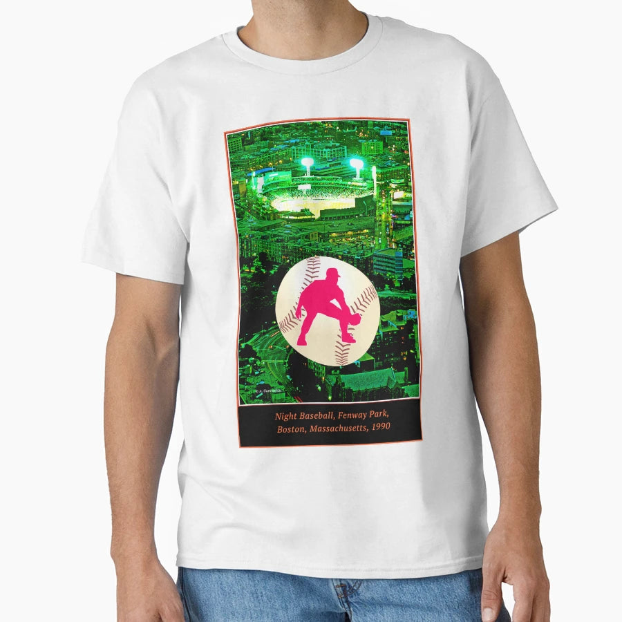 Night Baseball Fenway Park Boston T-Shirt - Streetwear Style Unisex - T-Shirt, Sweatshirt, Hoodie