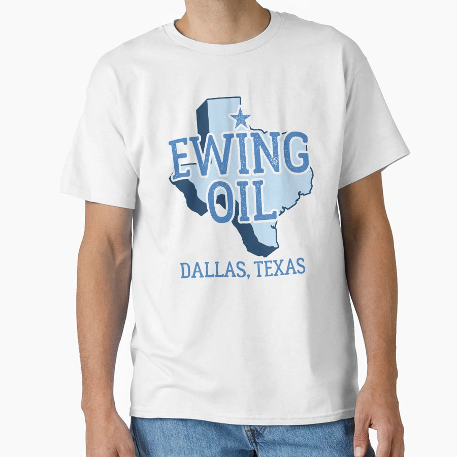 Dallas Texas Ewing Oil T-Shirt - Aesthetic Graphic Unisex - T-Shirt, Sweatshirt, Hoodie