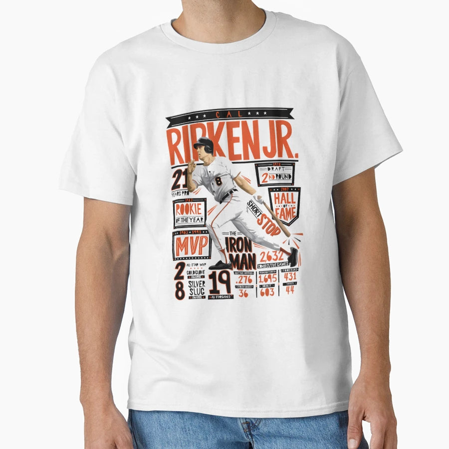 Cal Ripken Jr Baltimore Position T-Shirt - Trendy Graphic Men Women - T-Shirt, Sweatshirt, Hoodie