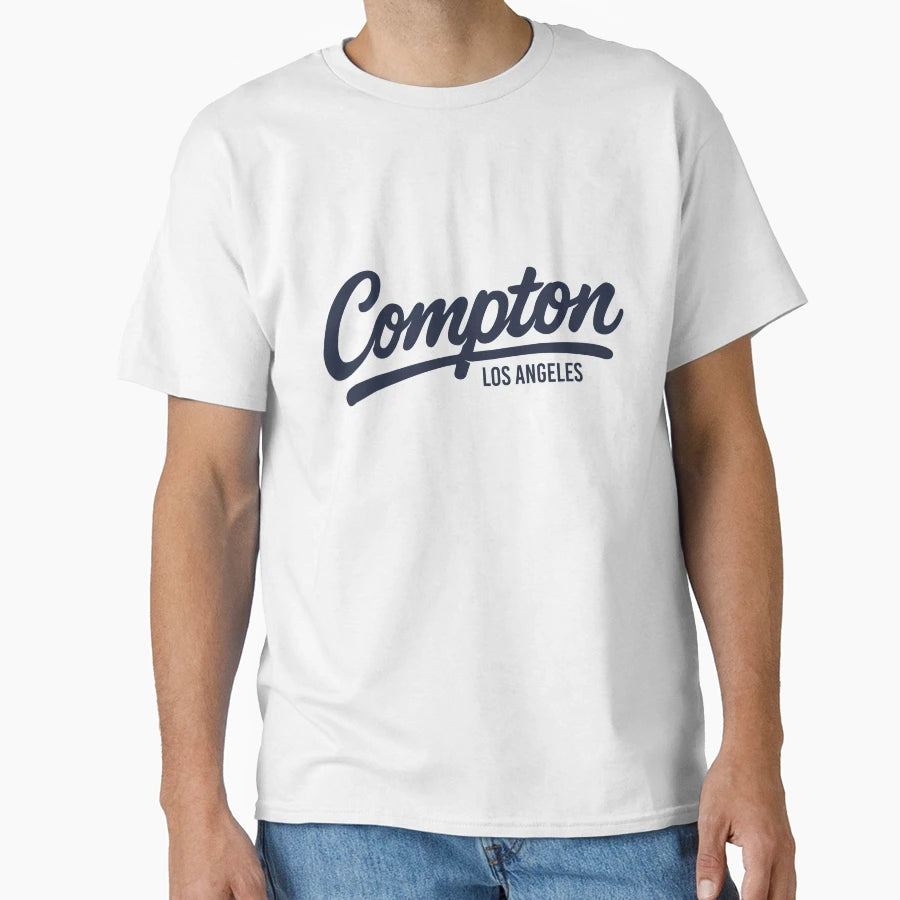 Compton Los Angeles Script Typography T-Shirt - Minimalist Print Unisex - T-Shirt, Sweatshirt, Hoodie