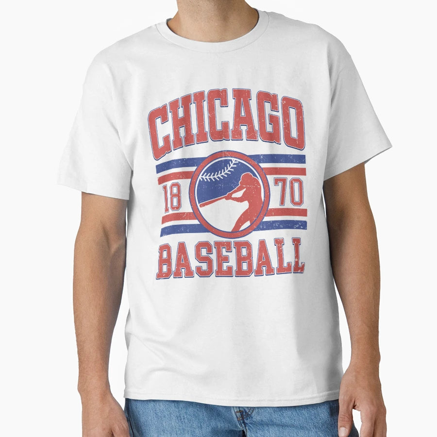 Chicago 1870 Baseball T-Shirt - Aesthetic Graphic for Adults - T-Shirt, Sweatshirt, Hoodie