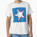 Broken Stars Red White Blue T-Shirt - Aesthetic Graphic for Adults - T-Shirt, Sweatshirt, Hoodie