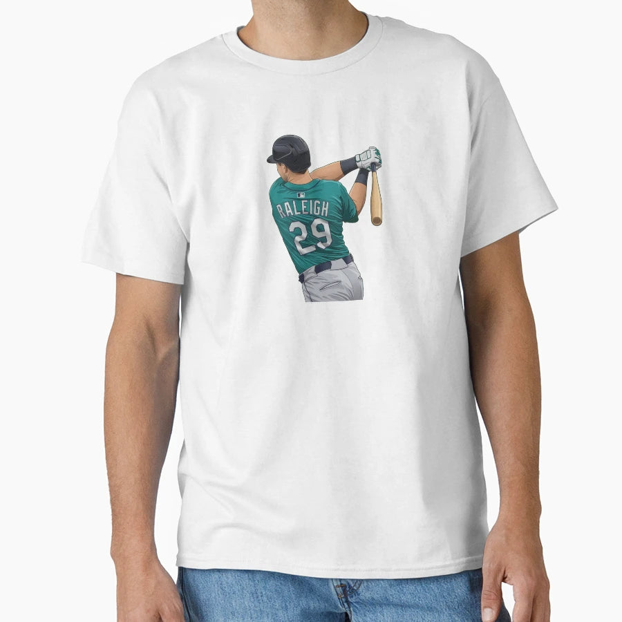 Cal Raleigh 29 Batting Stance T-Shirt - Trendy Graphic Unisex - T-Shirt, Sweatshirt, Hoodie