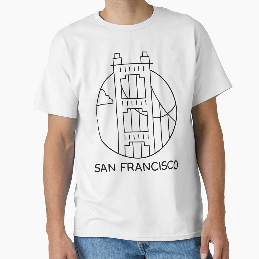 Golden Gate Bridge T-Shirt - Unique Graphic for Adults - T-Shirt, Sweatshirt, Hoodie