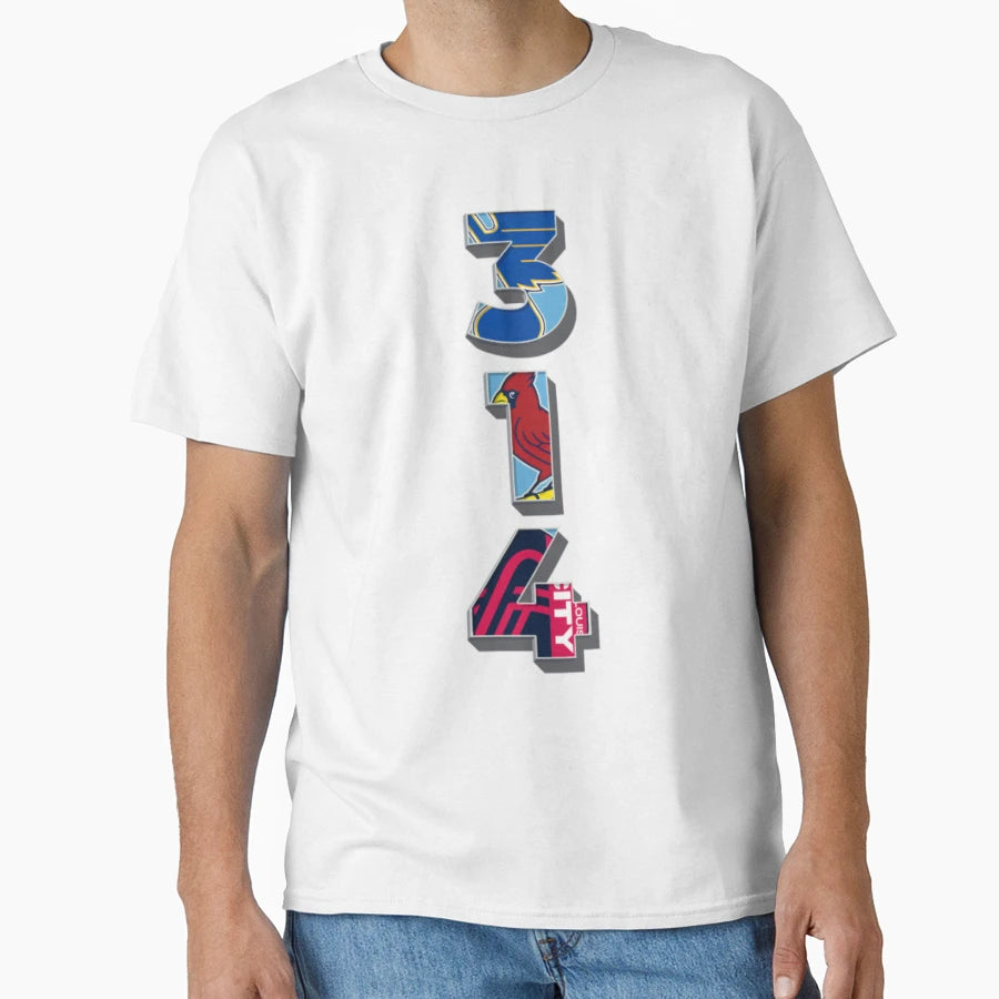 Area Code St Louis Stl Vertical T-Shirt - Aesthetic Graphic Men Women - T-Shirt, Sweatshirt, Hoodie
