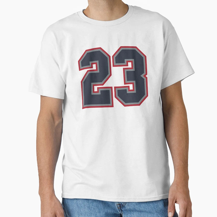 23 Navy Grey Red Sports Number Twenty Three T-Shirt - Unique Graphic Unisex - T-Shirt, Sweatshirt, Hoodie