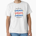 Chicago Patriotic Colors T-Shirt - Graphic Print for Adults - T-Shirt, Sweatshirt, Hoodie