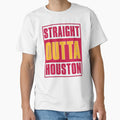 Straight Out Houston Basketball T-Shirt - Aesthetic Graphic Men Women - T-Shirt, Sweatshirt, Hoodie