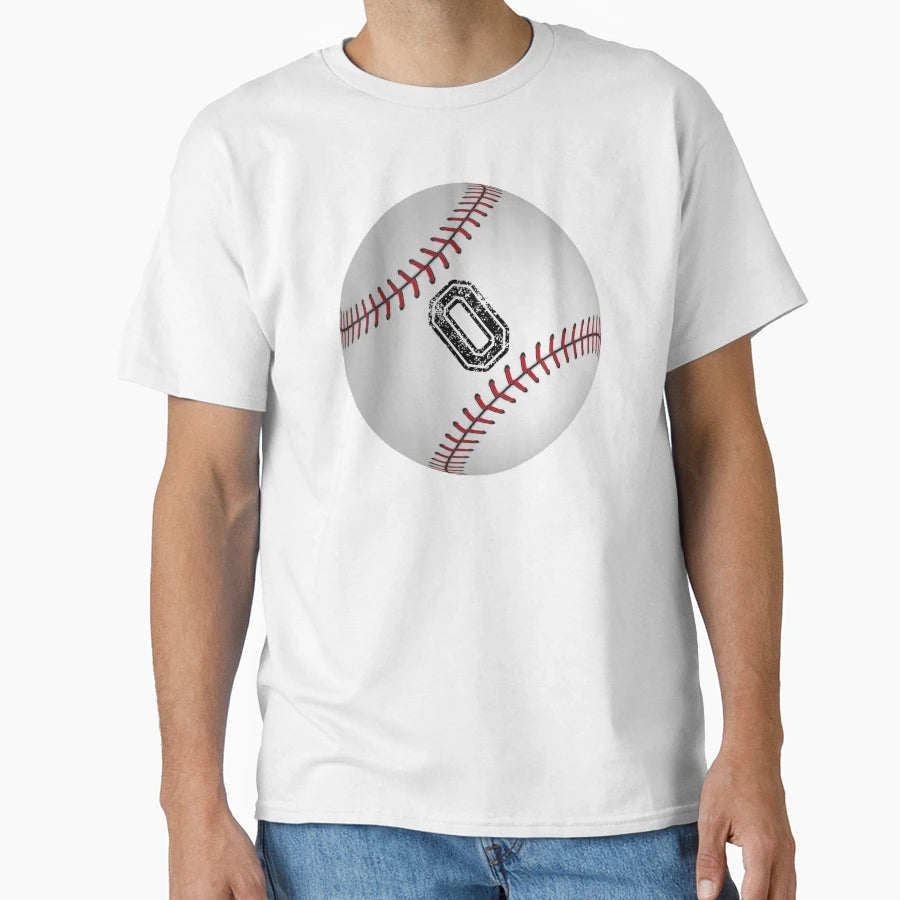 Baseball Ball Number 0 Zero T-Shirt - Custom Art Print Men Women - T-Shirt, Sweatshirt, Hoodie