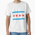 Chicago Flag T-Shirt - Graphic Print Men Women - T-Shirt, Sweatshirt, Hoodie