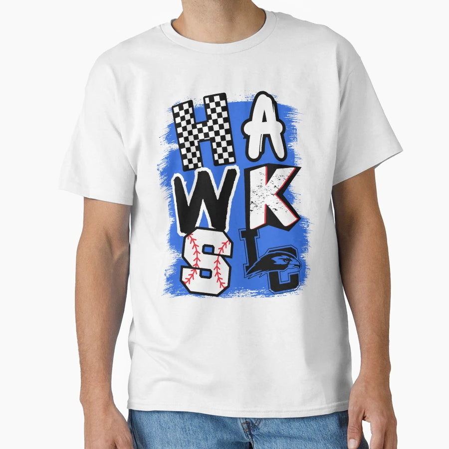 Hawks Baseball T-Shirt - Aesthetic Graphic for Adults - T-Shirt, Sweatshirt, Hoodie