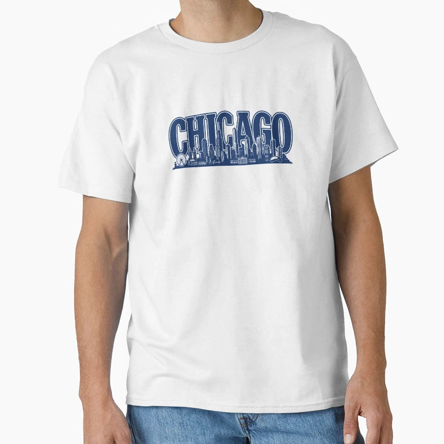 Chicago Steel Horizon Skyline T-Shirt - Casual Everyday Wear Men Women - T-Shirt, Sweatshirt, Hoodie