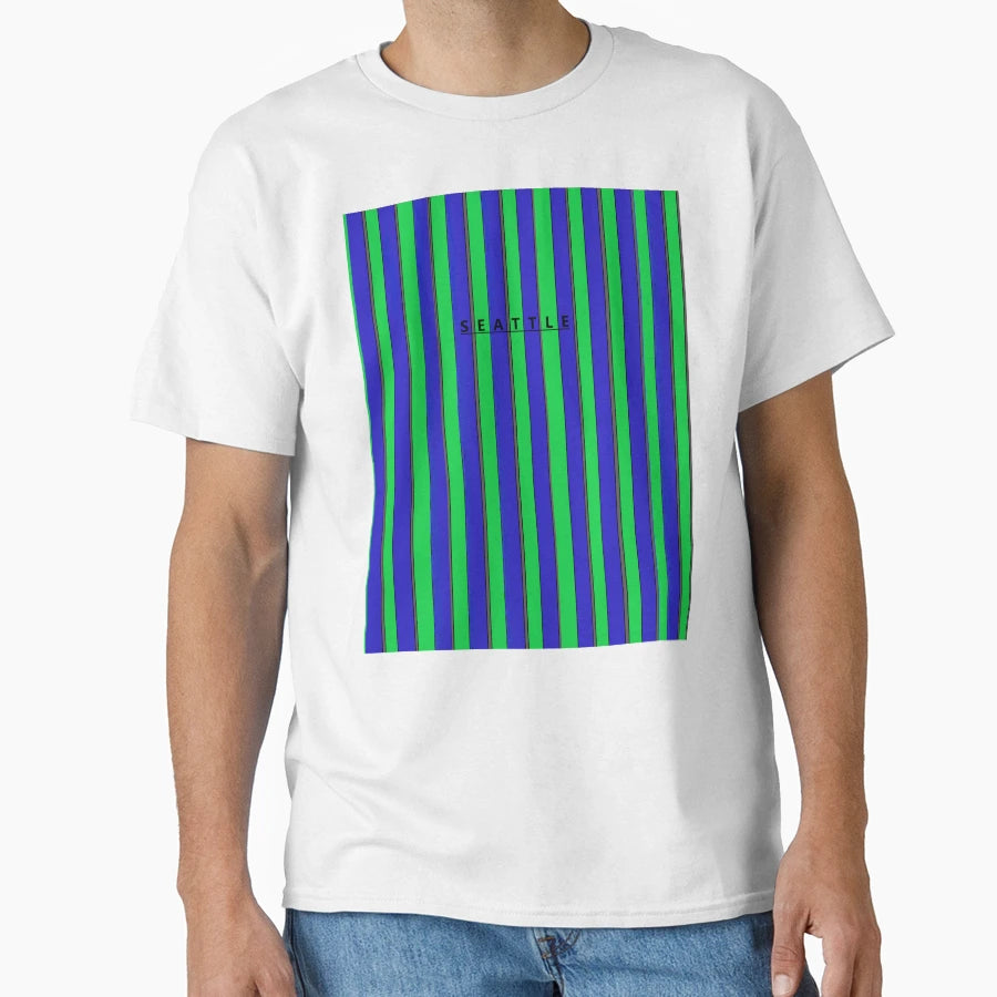 Seattle Green Blue Gray T-Shirt - Novelty Apparel for Adults - T-Shirt, Sweatshirt, Hoodie
