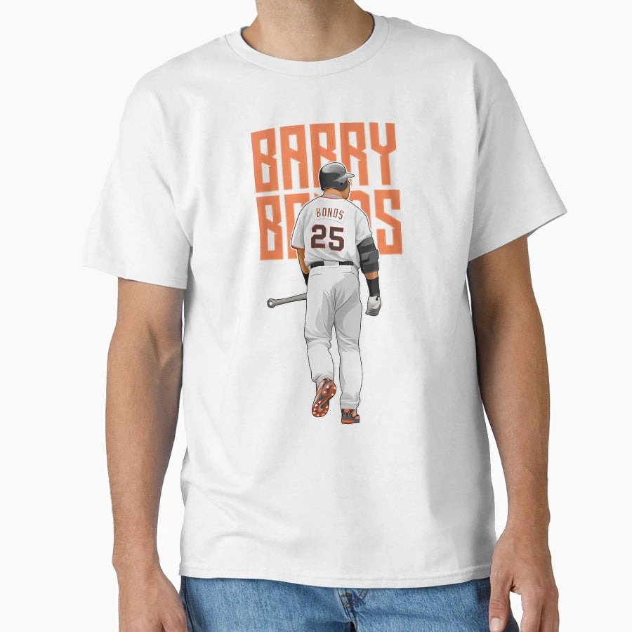 Barry Bonds Walking Back 25 Bold T-Shirt - Graphic Print Unisex - T-Shirt, Sweatshirt, Hoodie