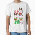 Baseball Ho Ho Ho Funny Sports T-Shirt - Custom Art Print for Adults - T-Shirt, Sweatshirt, Hoodie