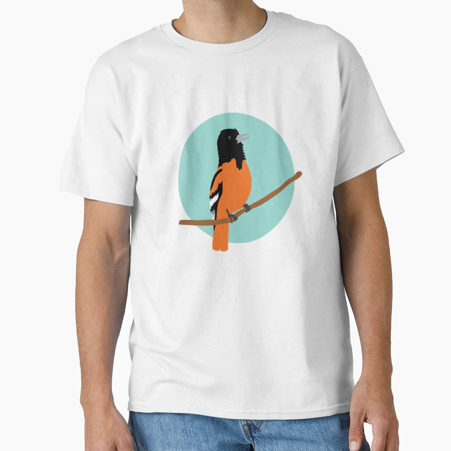 Baltimore Oriole Bird Branch T-Shirt - Novelty Apparel Unisex - T-Shirt, Sweatshirt, Hoodie
