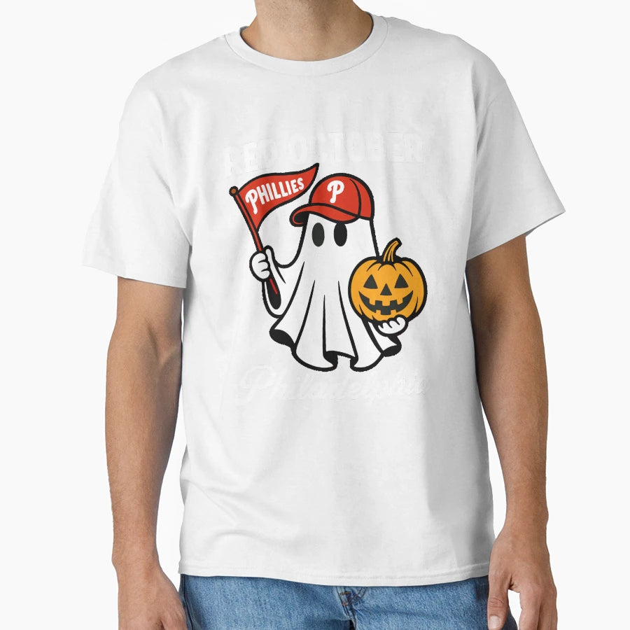 Phillies Ghost Pumpkin T-Shirt - Trendy Graphic Unisex - T-Shirt, Sweatshirt, Hoodie
