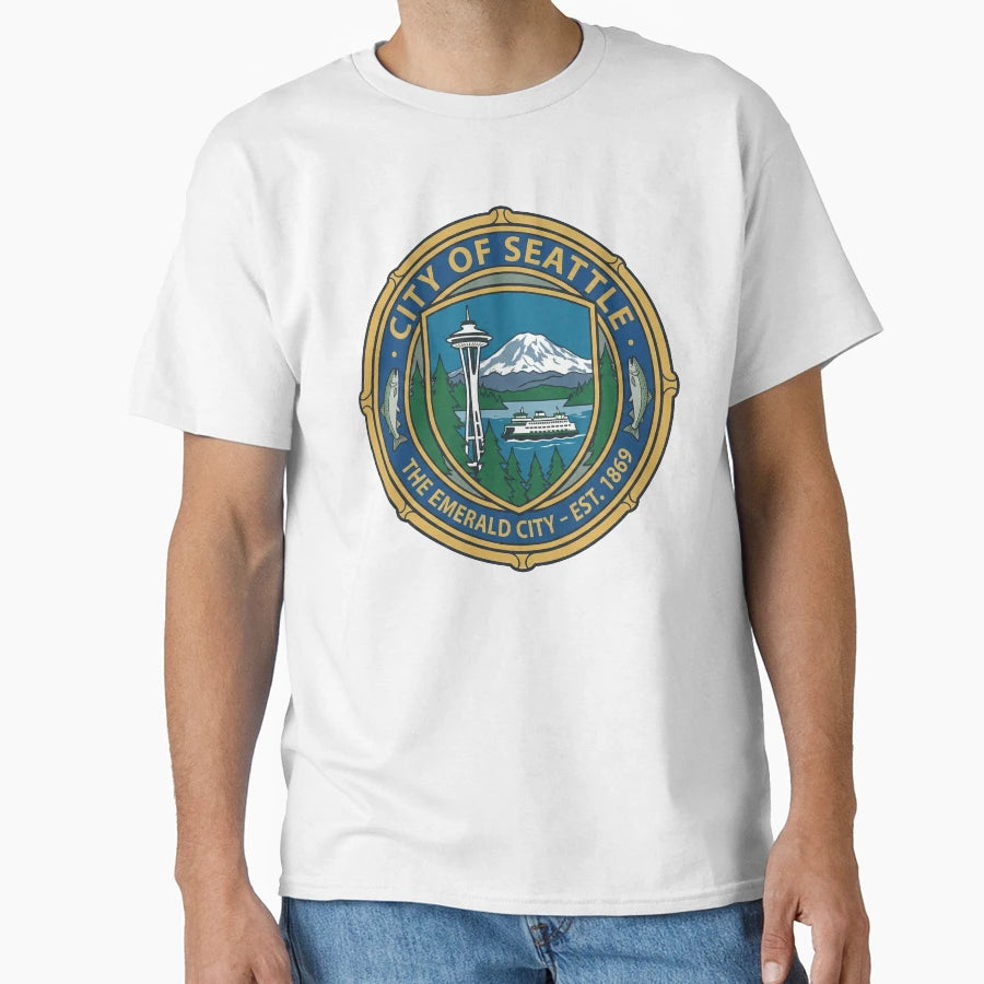 Seattle Emerald City Space Needle T-Shirt - Streetwear Style for Adults - T-Shirt, Sweatshirt, Hoodie