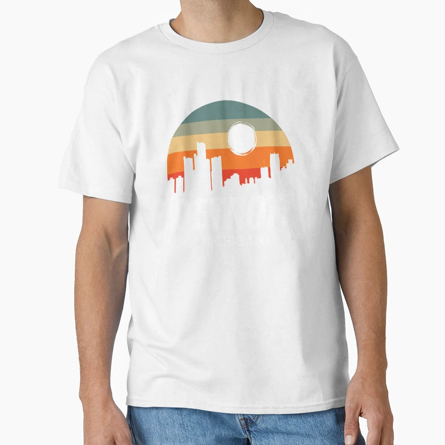 Michigan Detroit T-Shirt - Custom Art Print for Adults - T-Shirt, Sweatshirt, Hoodie