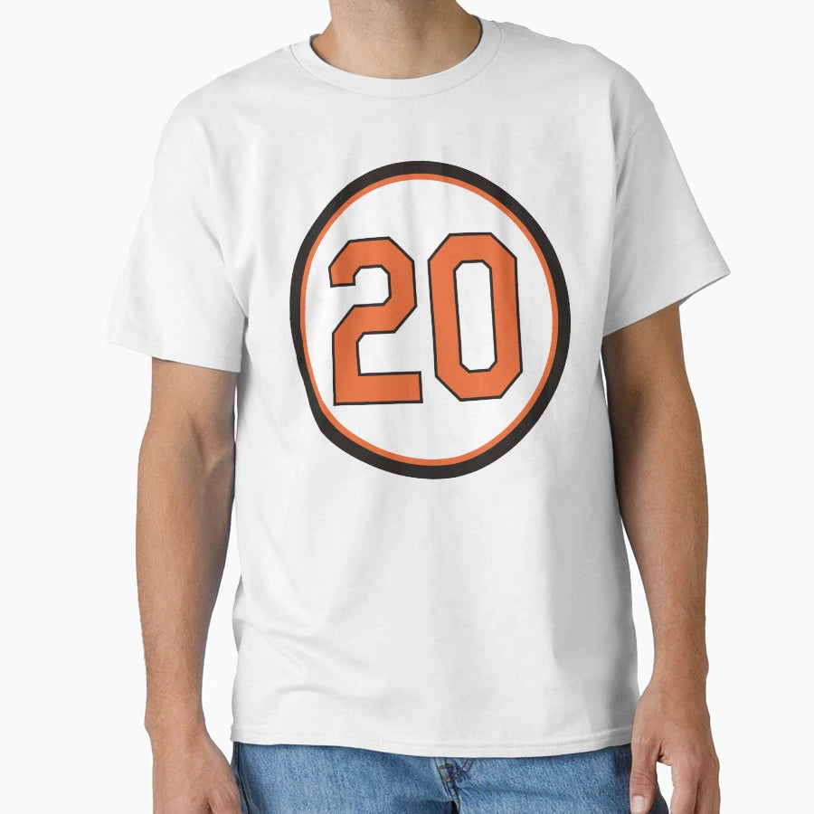 Frank Robinson 20 Jersey Number T-Shirt - Custom Art Print for Adults - T-Shirt, Sweatshirt, Hoodie