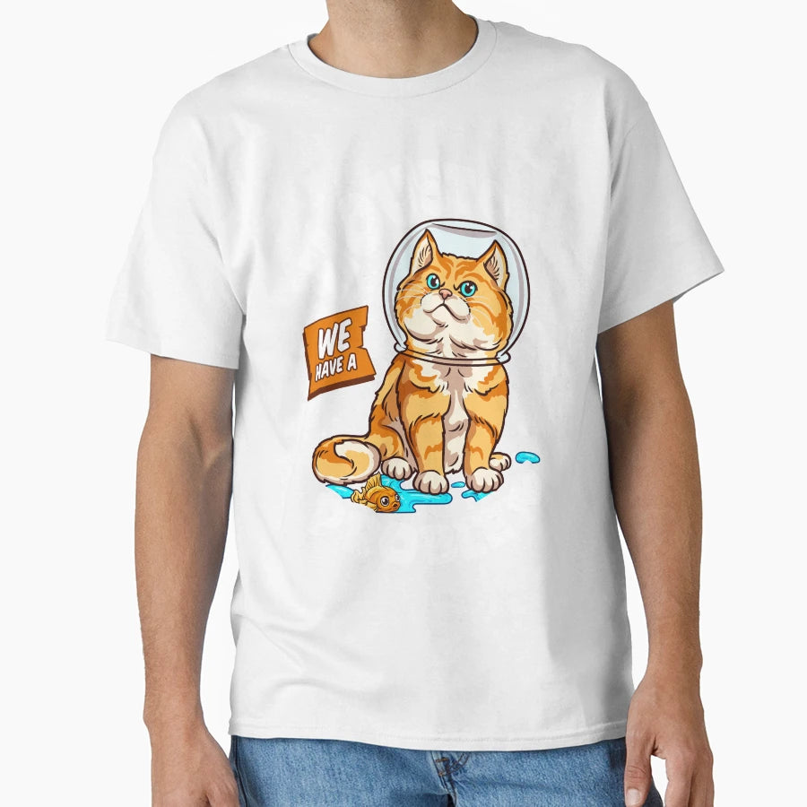 Funny Space Astronaut Cat Gifts T-Shirt - Aesthetic Graphic for Adults - T-Shirt, Sweatshirt, Hoodie